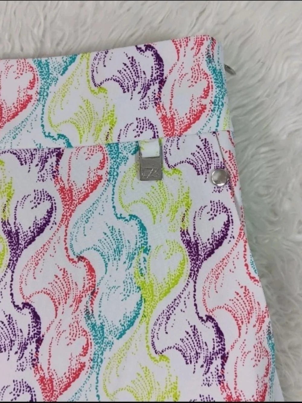 Cutter & Buck Colorful Julia Swirl Pattern Golf DryTec Skirt, Size 10